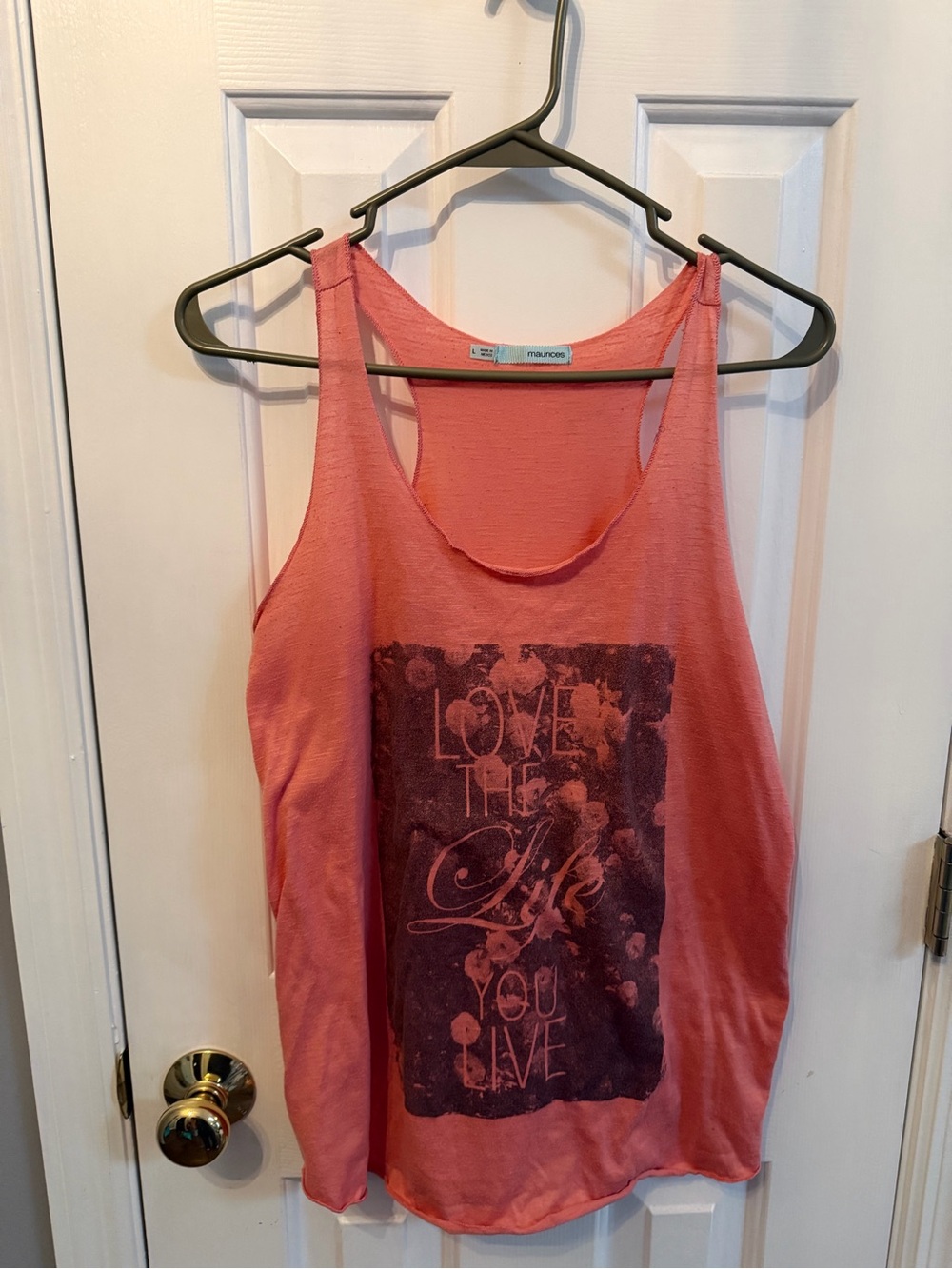 Maurices Coral Graphic Racerback Tank